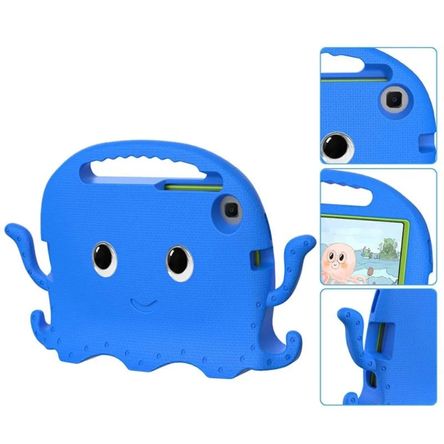 Funda de Goma con Diseño Pulpo Compatible con Tablet Lenovo M10 Plus 3ra Gen Azul