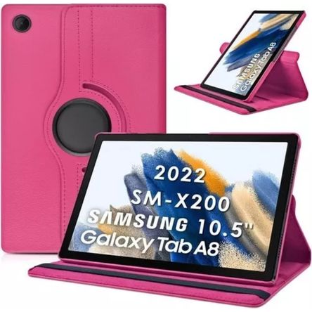 Funda Giratoria Compatible con Tablet Samsung A8 10,5 SM-X200/X205 Fucsia