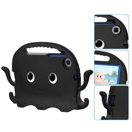 Funda de Goma con Diseño Pulpo Compatible con Tablet Lenovo M10 Plus 3ra Gen Negro