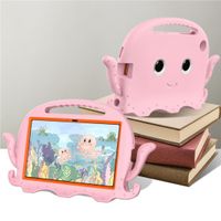 Funda de Goma con Diseño Pulpo Compatible con Tablet Lenovo M10 Plus 3ra Gen Rosado