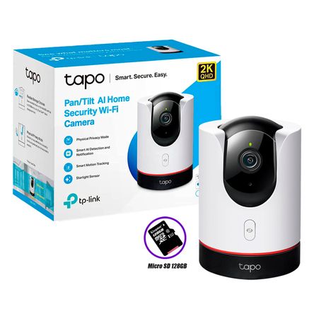 Cámara de Vigilancia Wi Fi Tp Link Tapo C225 Giratoria 360 2K Sd 256Gb Tp-Link