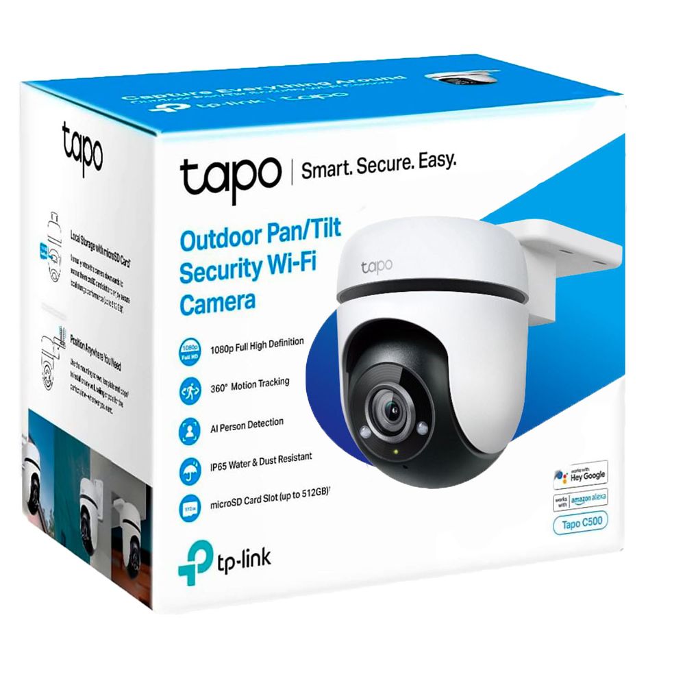 CCTV Cámara IP interior Tp-Link Tapo mov. remoto c/celular Día/Noche Wifi  Alarma
