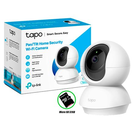 Cámara de Vigilancia Wi Fi Tp Link Tapo C210 Giratoria 360 3Mp Sd 64Gb Tp-Link