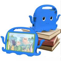 Funda de Goma con Diseño Pulpo Compatible con Tablet A8 10.5 SM-X200/X205 Azul