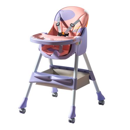 Silla de Comer para Bebes Carpeta 2 en 1 Rosado - Promart