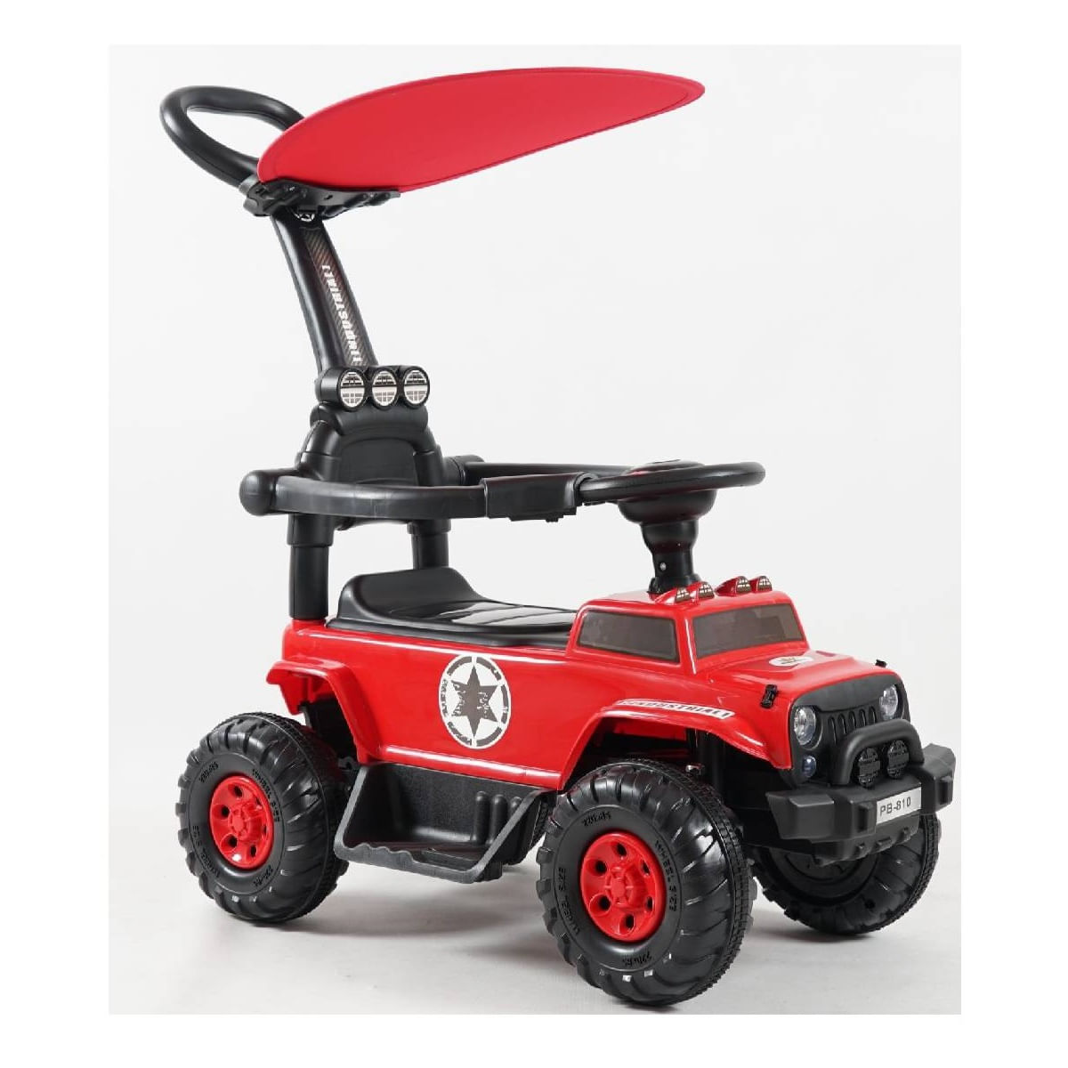 Carrito Jeep con Sonido USB y Luces con Techo Rojo