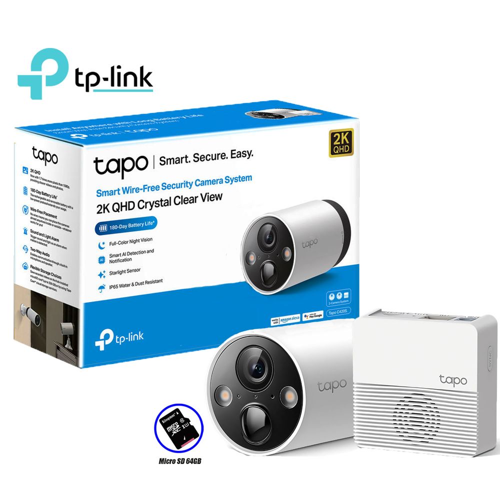 TP-Link Tapo C420S1 - Cámara Vigilancia WiFi Exterior Inalámbrica