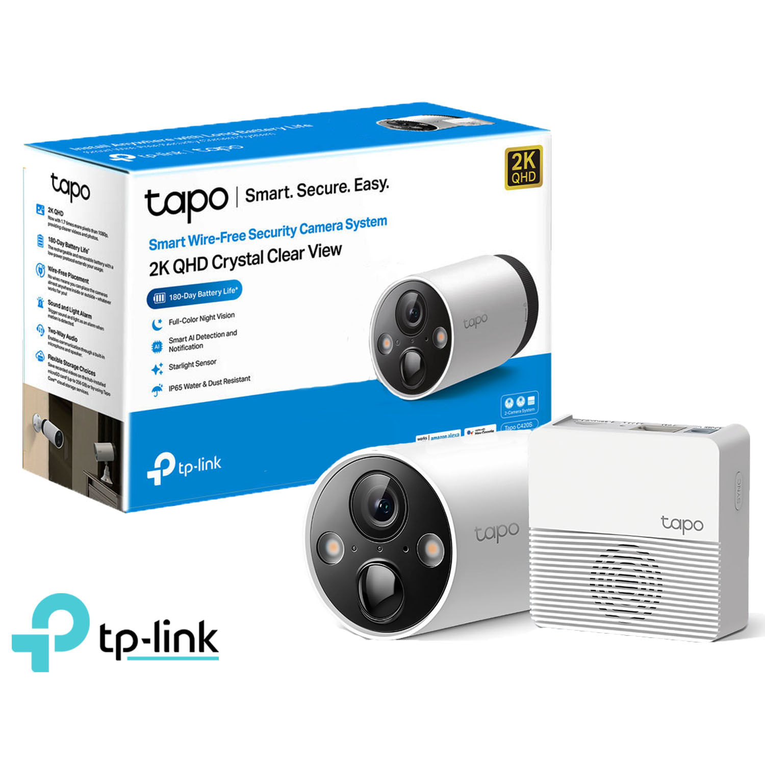 Cámara de Seguridad Wi Fi Exterior Tp Link Tapo C420S1 2K con Batería