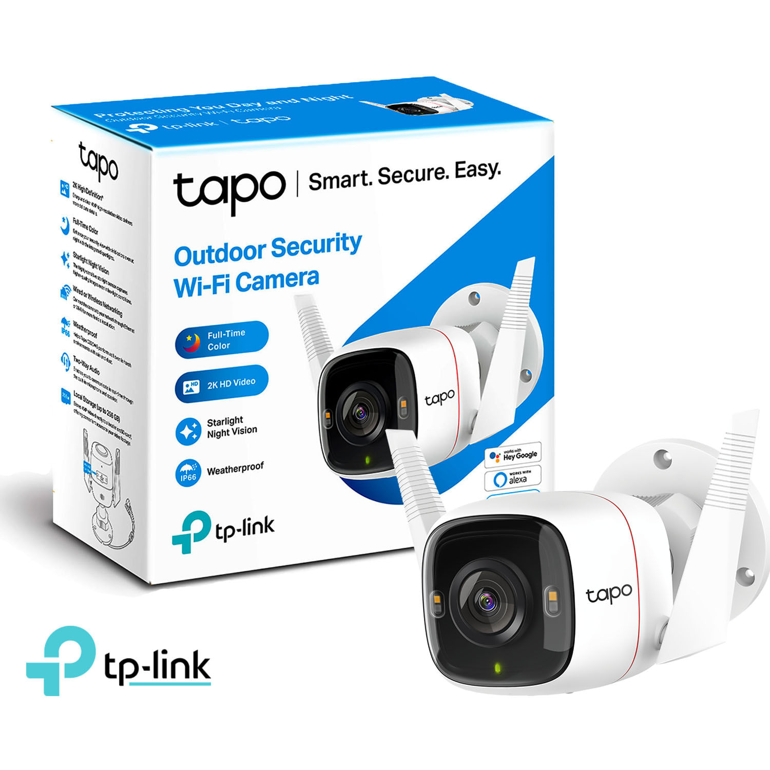 Cámara de Seguridad Wi Fi Exterior Tp Link Tapo C320WS 4Mp 2K