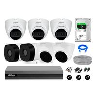 Cámaras Seguridad Dahua Kit 7 Full Hd 03 Cámaras Audio 1tb