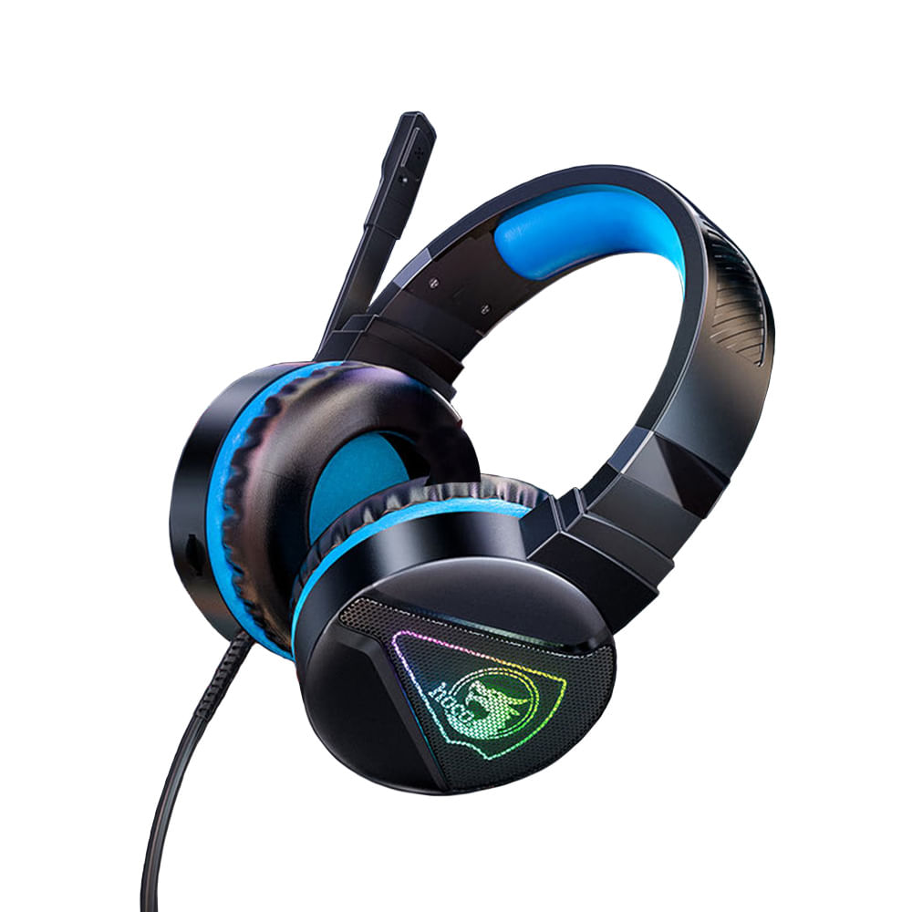 Audífono con Micrófono Gaming Hoco W104 Alámbrico 2m Azul De Calidad