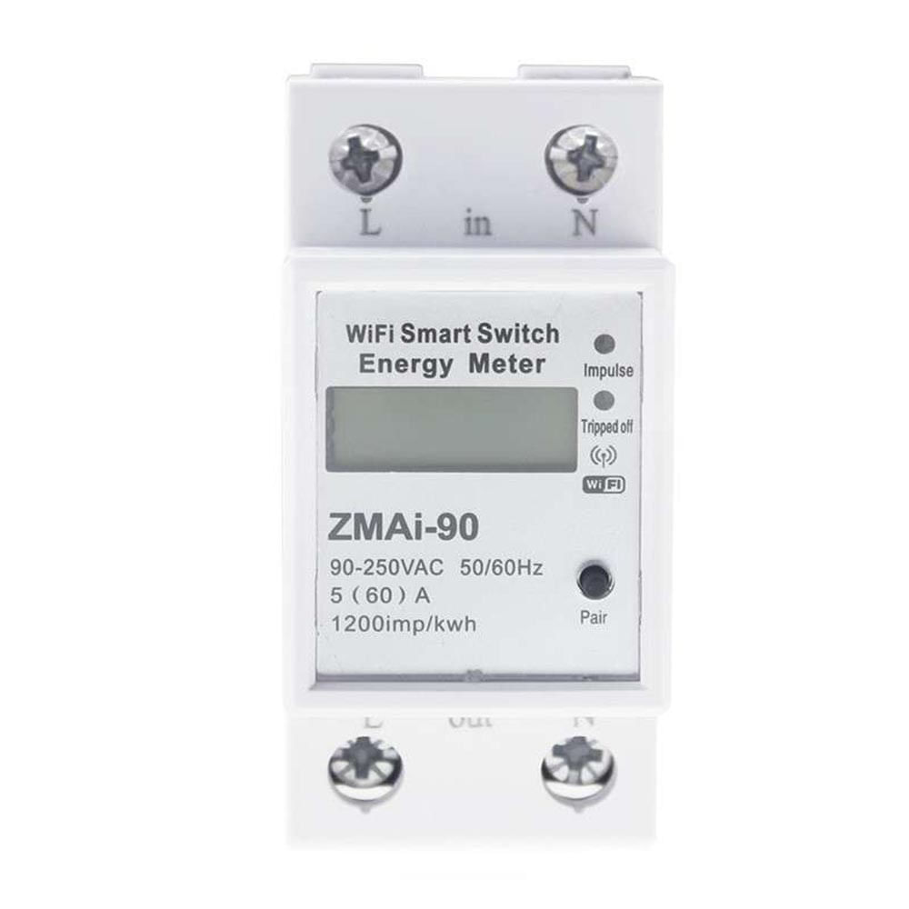 Medidor de Energía Inteligente TUYA Interruptor WiFi Consumo y Corriente  60A PST-ZMAi-90 - Promart