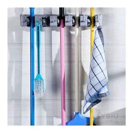Plomo Organizador de Escobas con 5 Ganchos Hogar Plomo Organizador de Escobas con 5 Ganchos Hogar