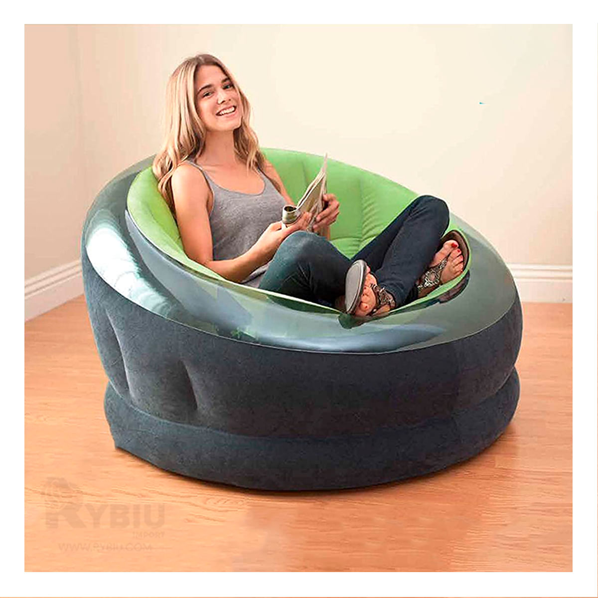 Resistente y Comodo Sofa Inflable con Doble Capa de Lona