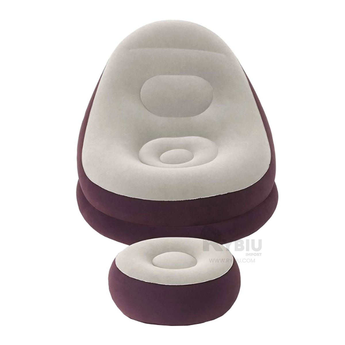 Sofa de Esquina Inflable Color Guinda