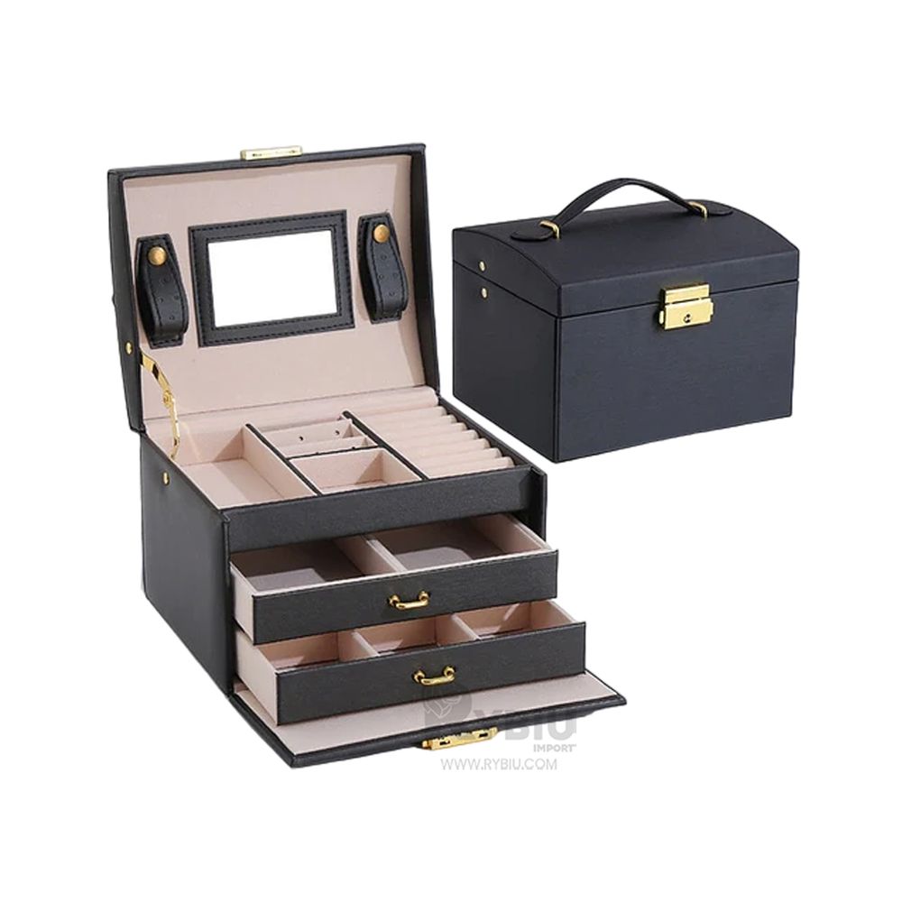 Caja Organizadora 3 Niveles de Color Negro Caja Organizadora 3 Niveles de Color Negro
