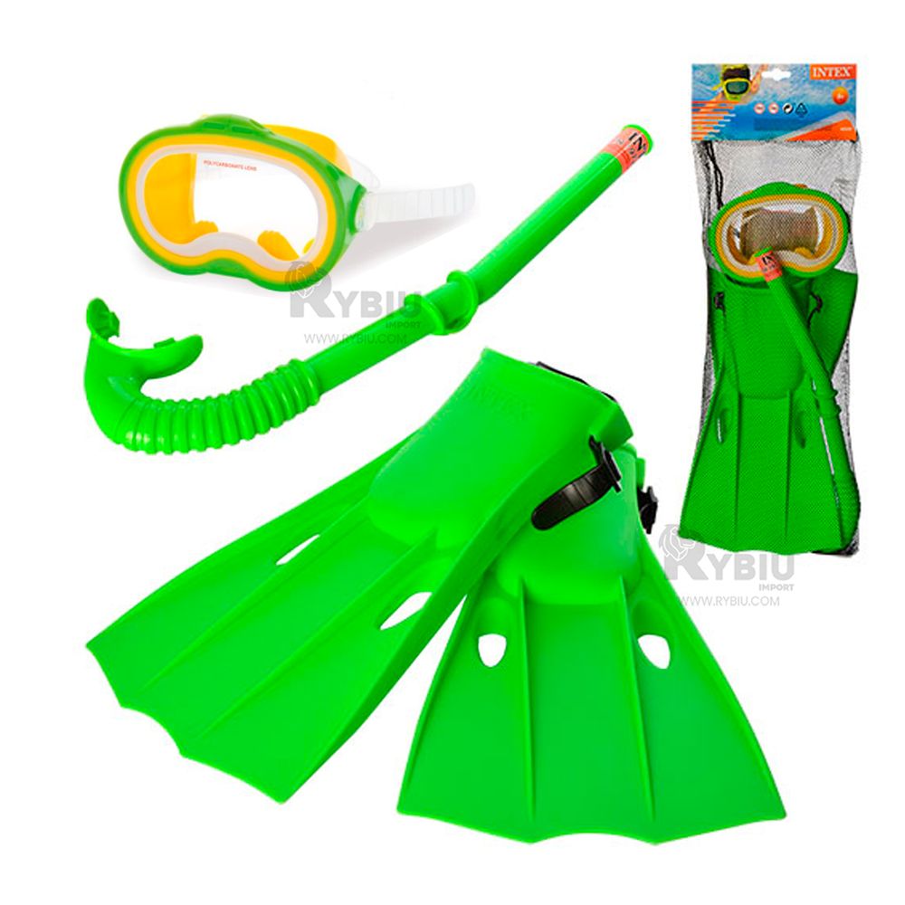 Conjunto tubo de buceo y aletas - Promart