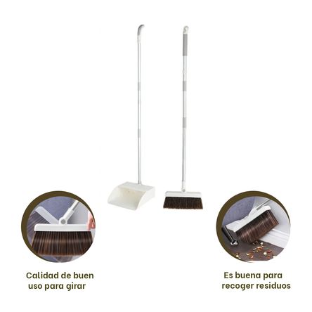 Recogedor y Escoba Magica con Mango Movible Recogedor y Escoba Magica con Mango Movible