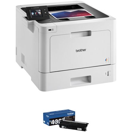 Impresora Láser Color Brother Hl L8360Cdw con El Kit de Toner Negro de Alto Rendimiento Tn433Bk