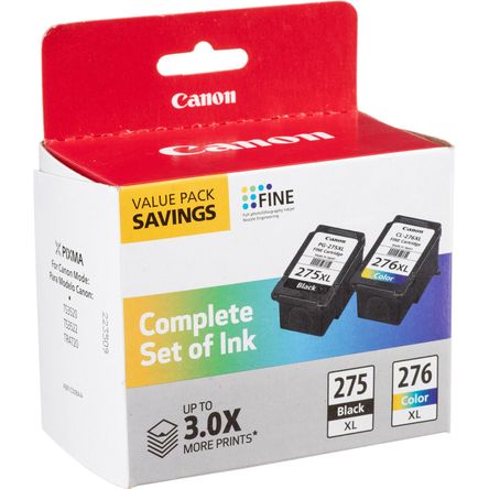 Value Pack de Tinta Canon Pg 275 Xl Cl 276 Xl para Pixma Ts3520 Tr4720