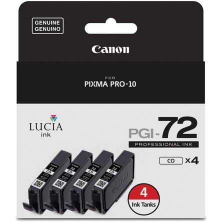 Paquete de 4 Tanques de Tinta Canon Pgi 72 Chroma Optimizer