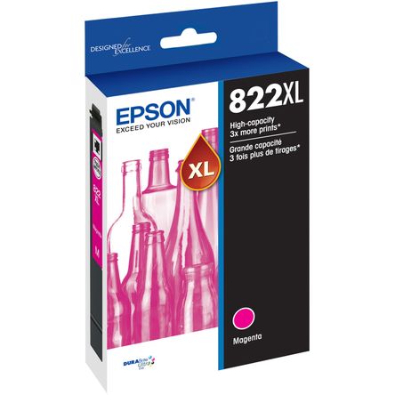 Cartucho de Tinta de Alta Capacidad Epson T822 Magenta con Sensormatic