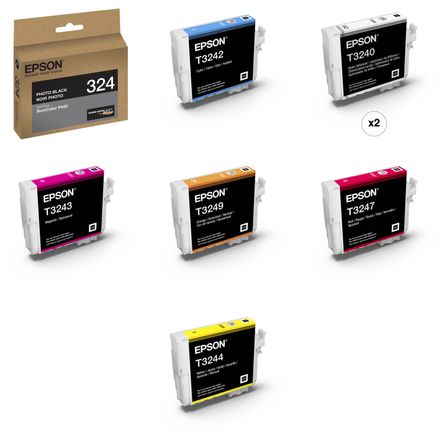 Kit de Cartuchos de Tinta Epson T324 Ultrachrome Hg2 con Negro Fotográfico