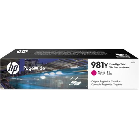 Cartucho de Tinta Hp 981Y de Alta Capacidad en Color Magenta para Impresoras Pagewide