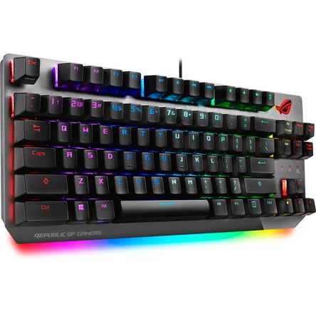 Teclado para Juegos Asus Rog Strix Scope Nx Tkl 80 Negro y Gris Interruptores Rojos