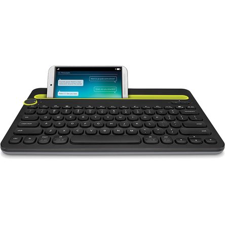 Teclado Bluetooth Multi Dispositivo Logitech para Computadoras Tablets y Smartphones Negro