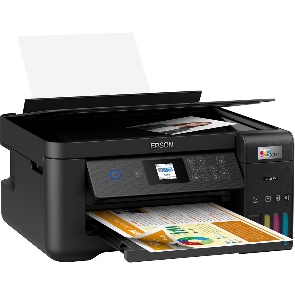 Impresora Multifuncional Tinta Continua Epson Ecotank Et 2850 Wireless  Color sin Cartucho Negro - Promart