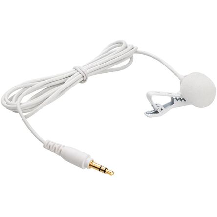 Micrófono Lavalier Omnidireccional Saramonic Sr M1 con Cable y Conector Trs de 3.5Mm Blanco