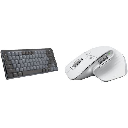 Set de Teclado Inalámbrico Logitech Mx Mechanical Mini y Mouse Mx Master 3S Interruptores Lineales