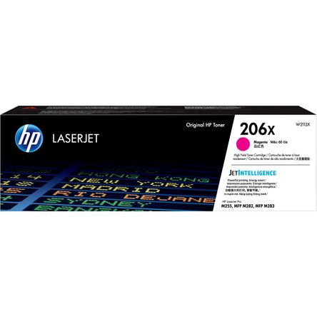 Cartucho de Tóner Hp 206X de Alta Capacidad en Color Magenta para Impresoras Laserjet