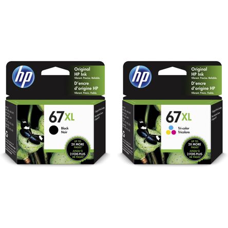 Set de Cartuchos de Tinta Hp 67Xl de Alto Rendimiento para Impresoras Todo en Uno Envy 6055 y 6455