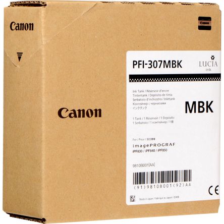 Cartucho de Tinta Canon Pfi 307Mbk Negro Mate 330 Ml