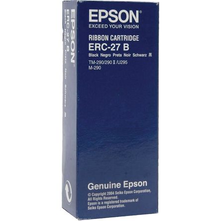 Cartucho de Cinta de Tela Negra Epson Erc 27B para M 290 y Tm U295