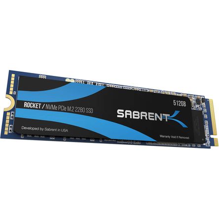 Ssd Interno de Alto Rendimiento Sabrent Rocket Nvme Pcie M.2 2280 de 512Gb