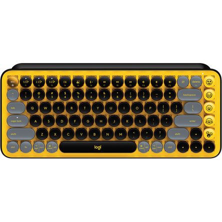 Teclado Mecánico Inalámbrico Bluetooth Logitech Pop Keys Amarillo Explosivo