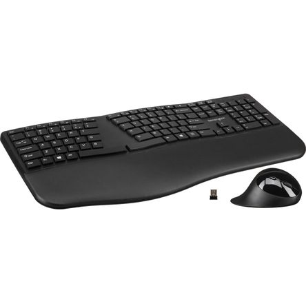 Teclado y Ratón Inalámbricos Kensington Pro Fit Ergo Negro