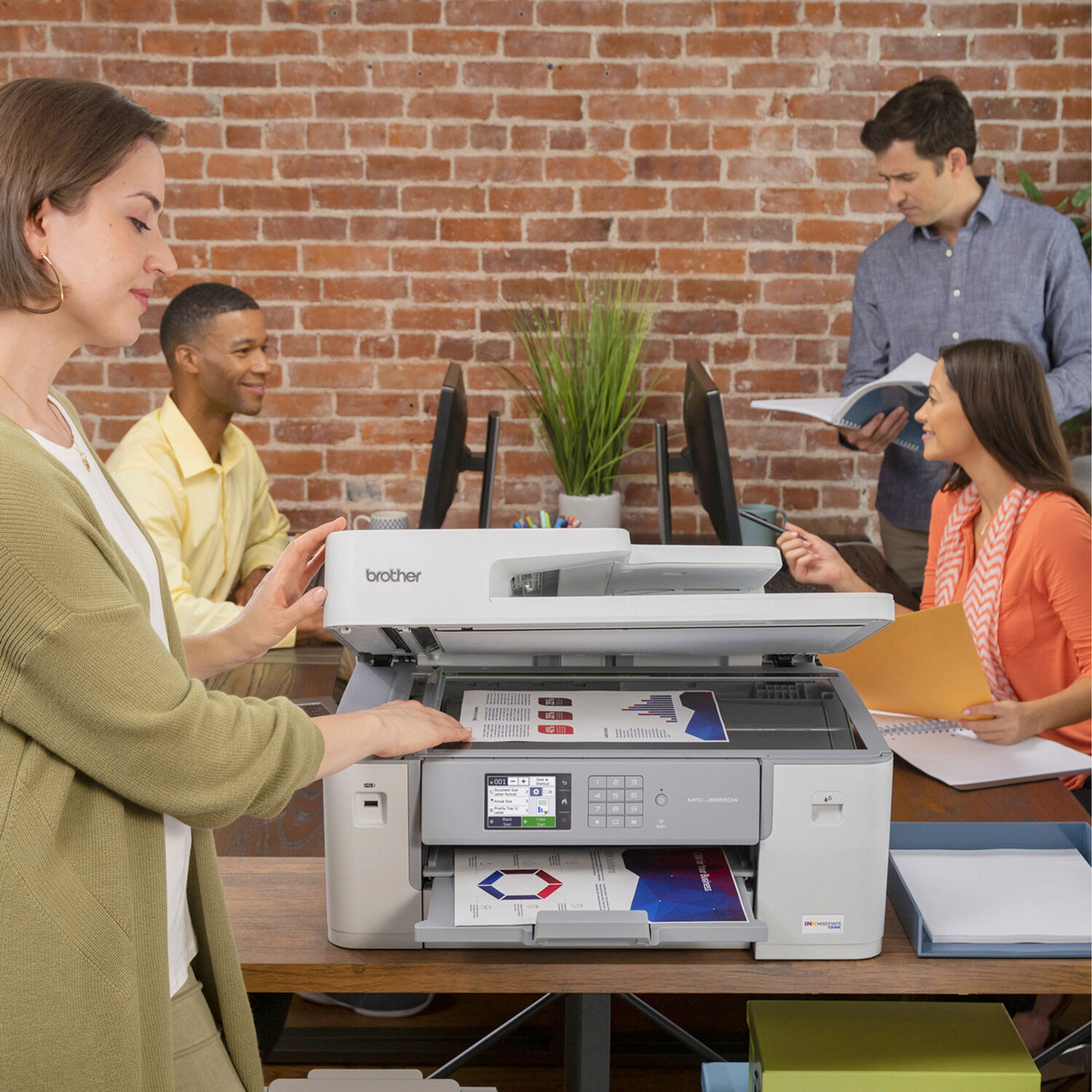 Impresora Multifuncional Inkjet a Color Brother Mfc J6555Dw Inkvestment