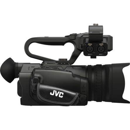 Cámara de Video Jvc Gy Hm250 Uhd 4K para Streaming con Gráficos Incorporados de Tercios Inferiores