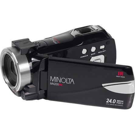 Cámara de Video Minolta Mn200Nv32 Full Hd 1080P con Visión Nocturna Ir Negro Cámara de Video Minolta Mn200Nv32 Full Hd 1080P con Visión Nocturna Ir Negro