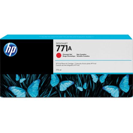 Cartucho de Tinta Roja Cromática Hp 771A Designjet de 775Ml Paquete de 3