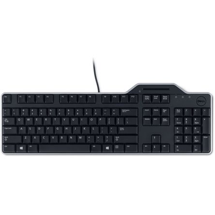 Teclado con Cable Dell Kb813 con Lector de Tarjetas Inteligentes Negro y Plateado