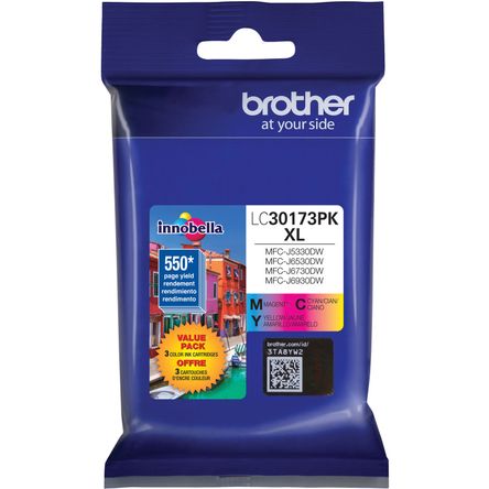 Set de Cartuchos de Tinta de Tres Colores de Alta Capacidad Brother Lc30173Pk Xl