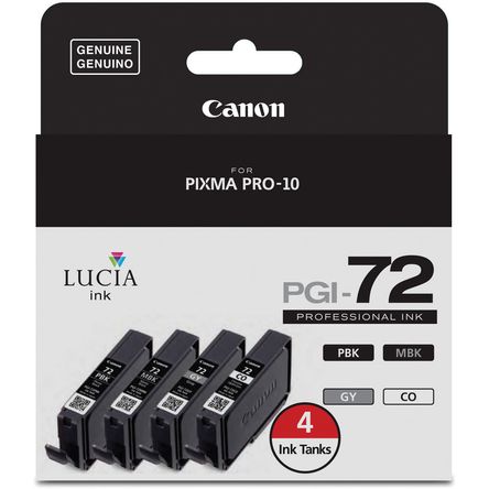 Value Pack de Tanques de Tinta Canon Lucia Pgi 72 con Optimizador de Cromaticidad