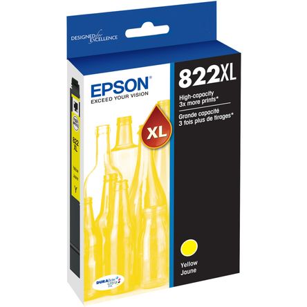 Cartucho de Tinta Amarilla de Alta Capacidad Epson T822 con Sensormatic