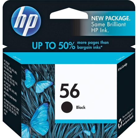 Cartucho de Tinta Negra Hp 56 para Impresoras de Inyección de Tinta 19Ml