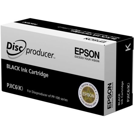 Cartucho de Tinta Negra Epson Pjic6 K para La Impresora Automática de Discos Pp 100 Discproducer